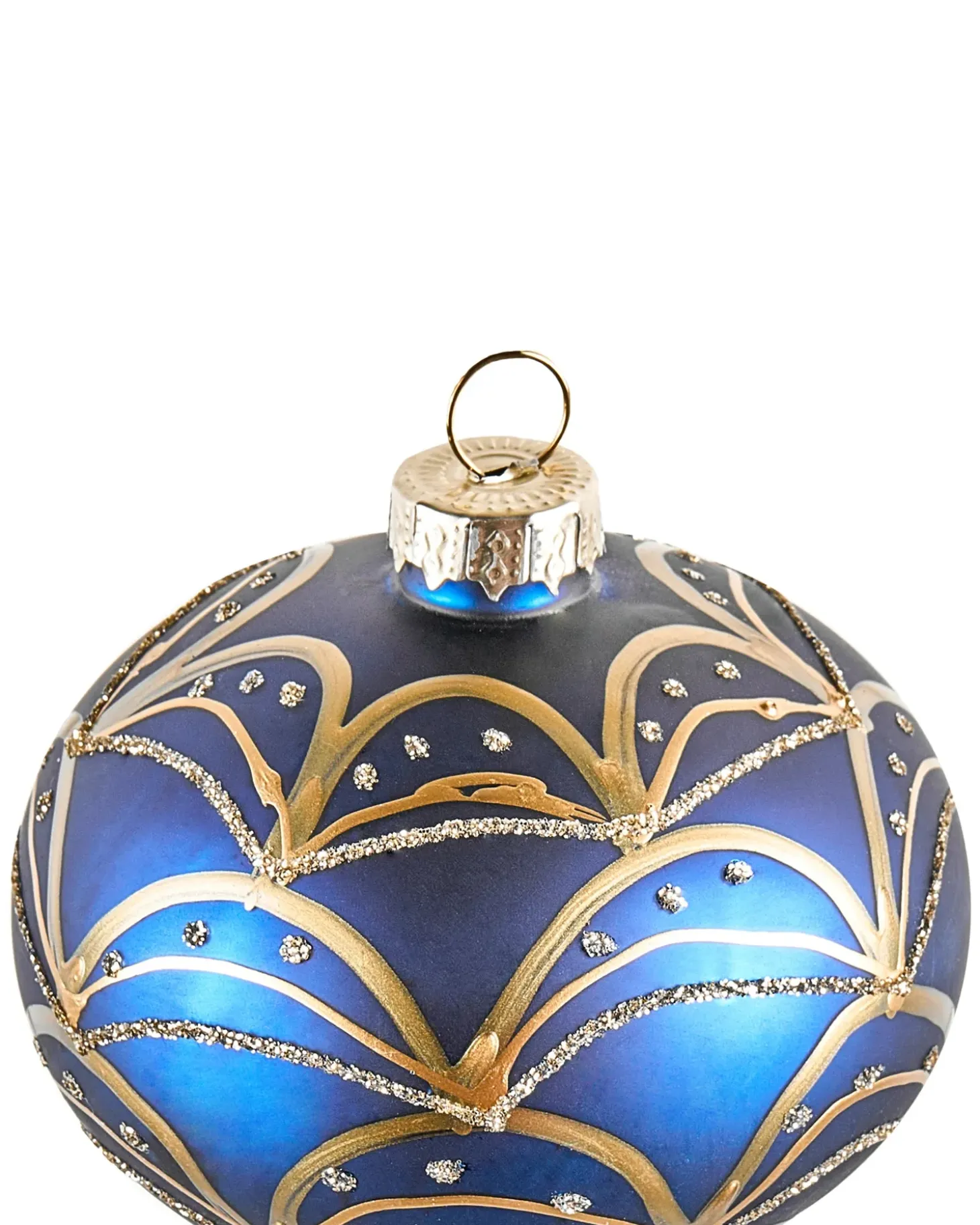 Sæt af 35 julekugler ICEDROP Glas Blå/Guld