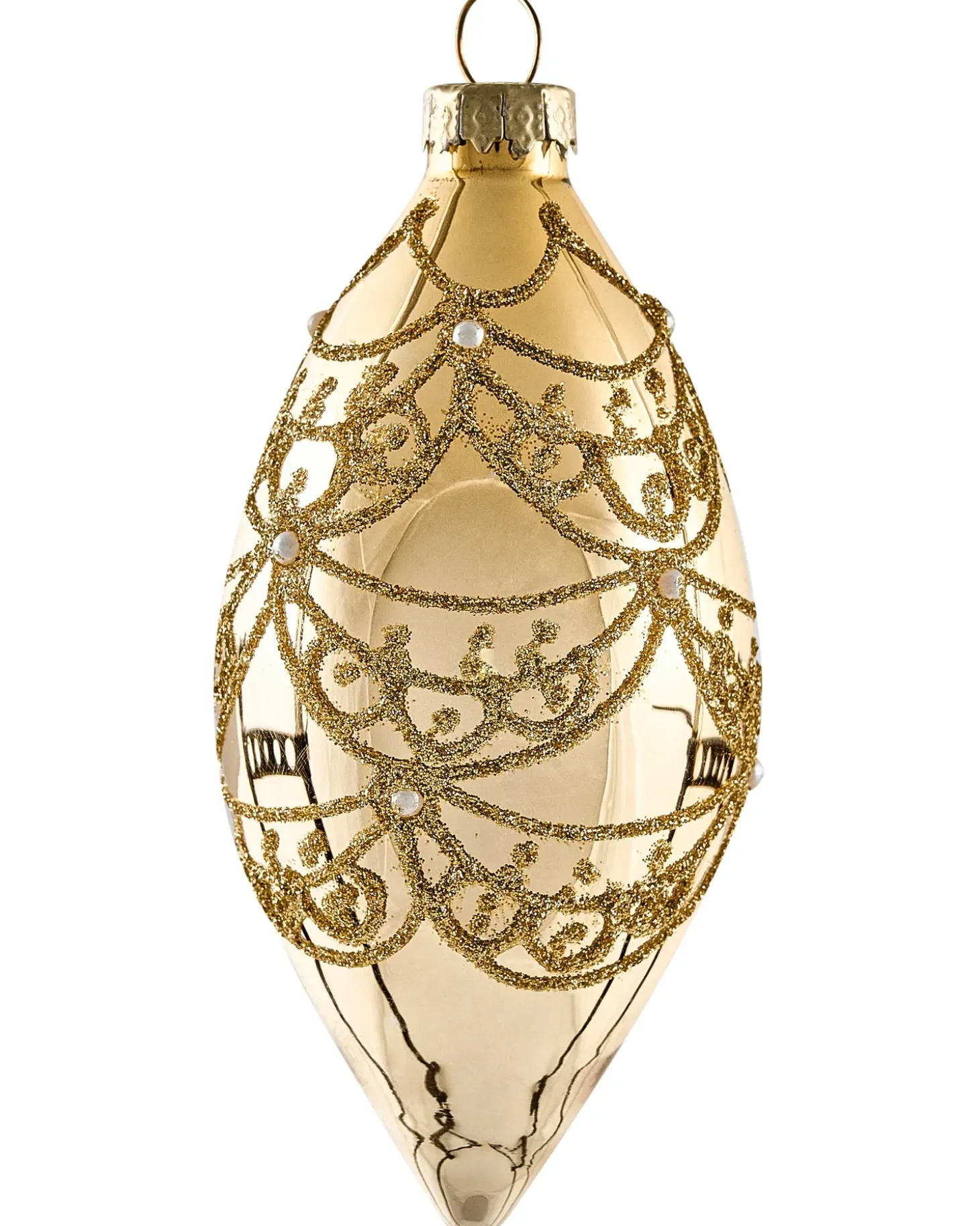 Sæt af 35 julekugler ICEDROP Glas Blå/Guld