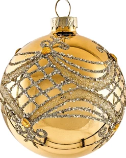 Sæt af 35 julekugler ICEDROP Glas Blå/Guld