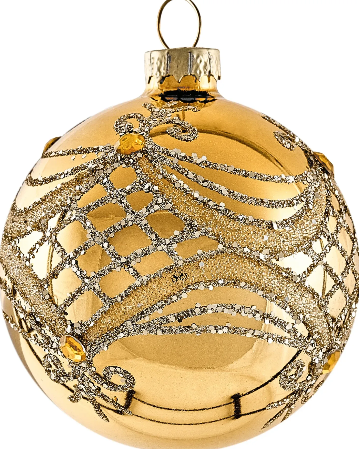 Sæt af 35 julekugler ICEDROP Glas Blå/Guld