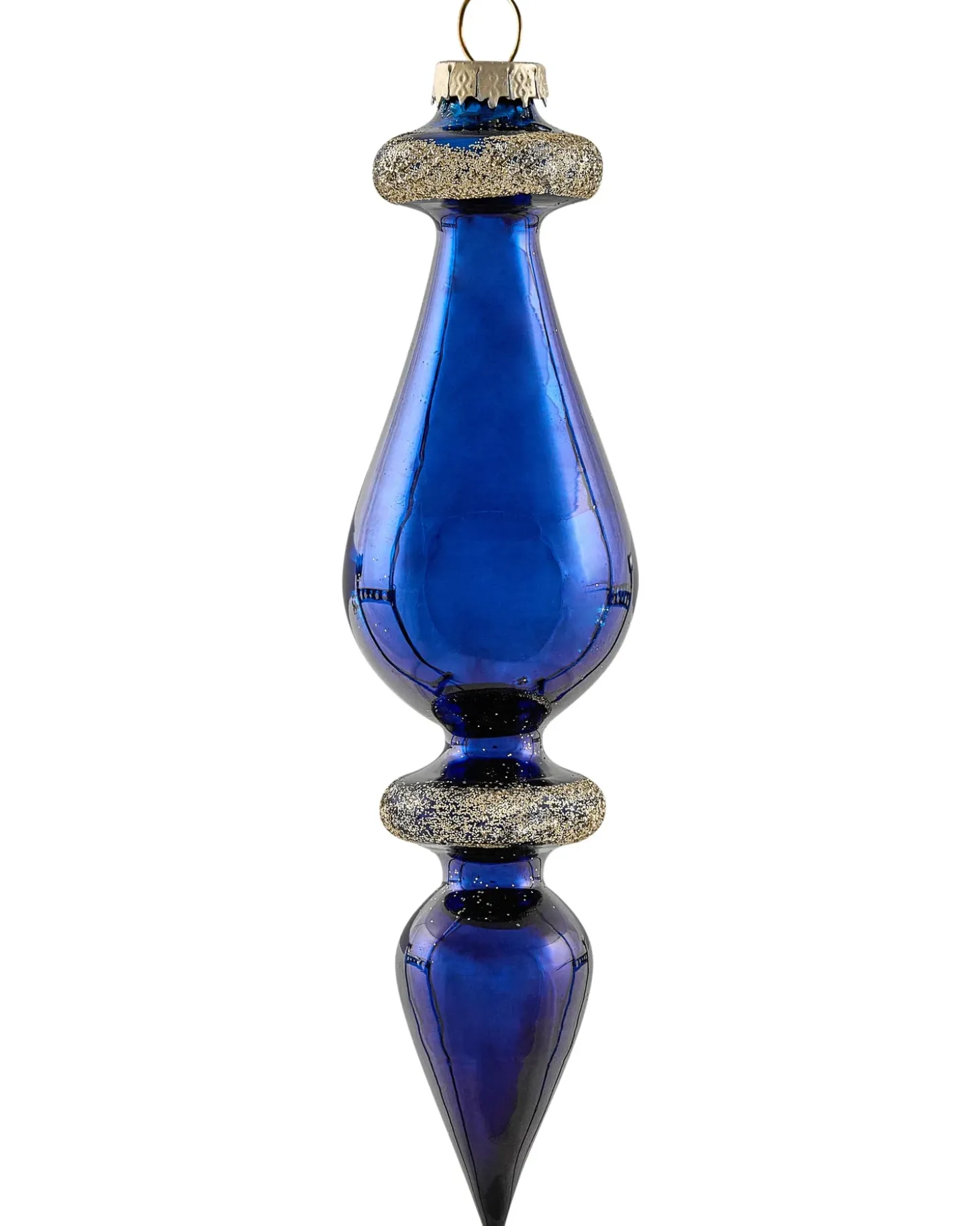 Sæt af 35 julekugler ICEDROP Glas Blå/Guld