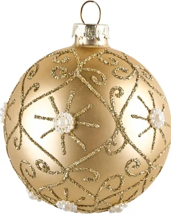 Sæt af 35 julekugler ICEDROP Glas Blå/Guld