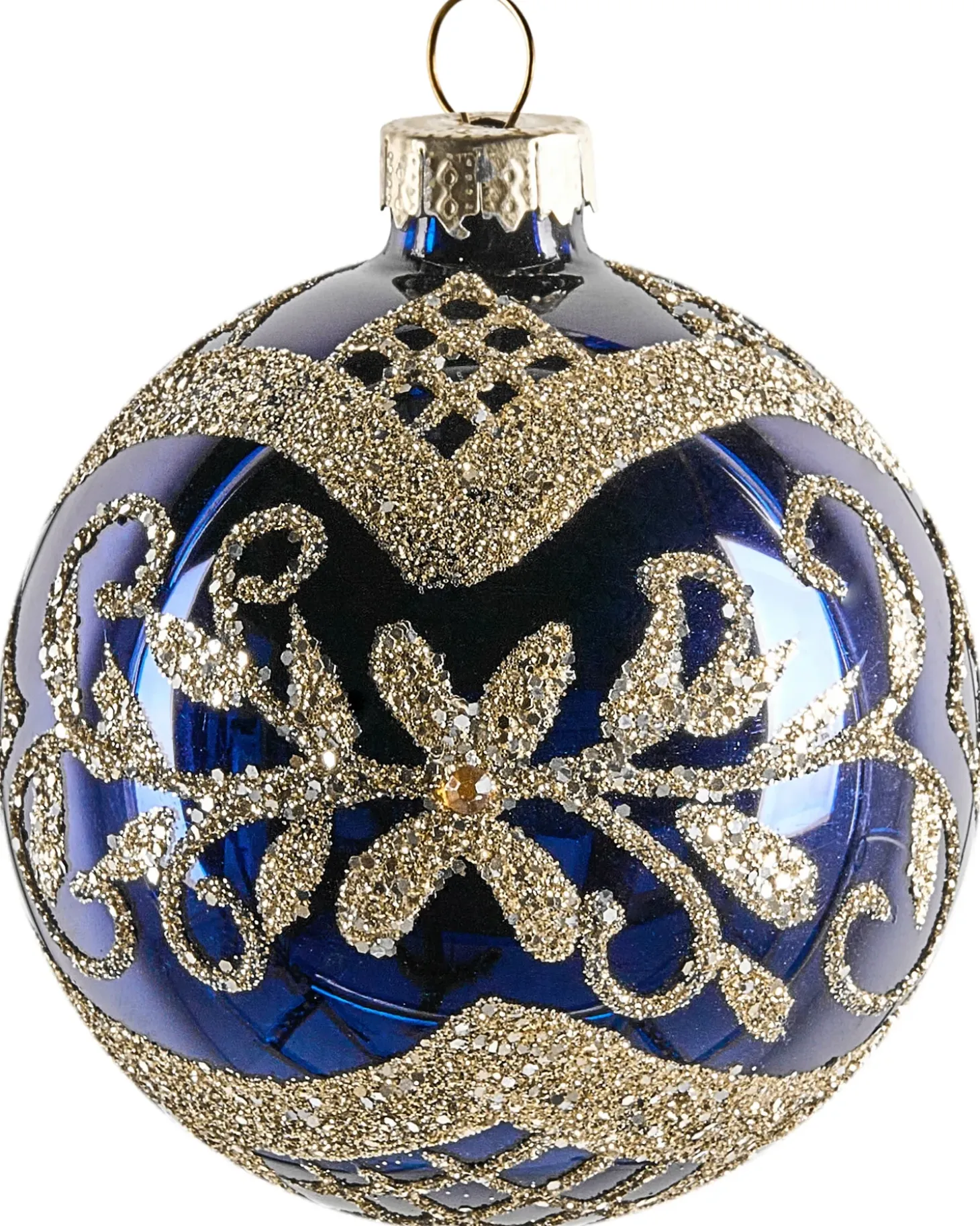 Sæt af 35 julekugler ICEDROP Glas Blå/Guld