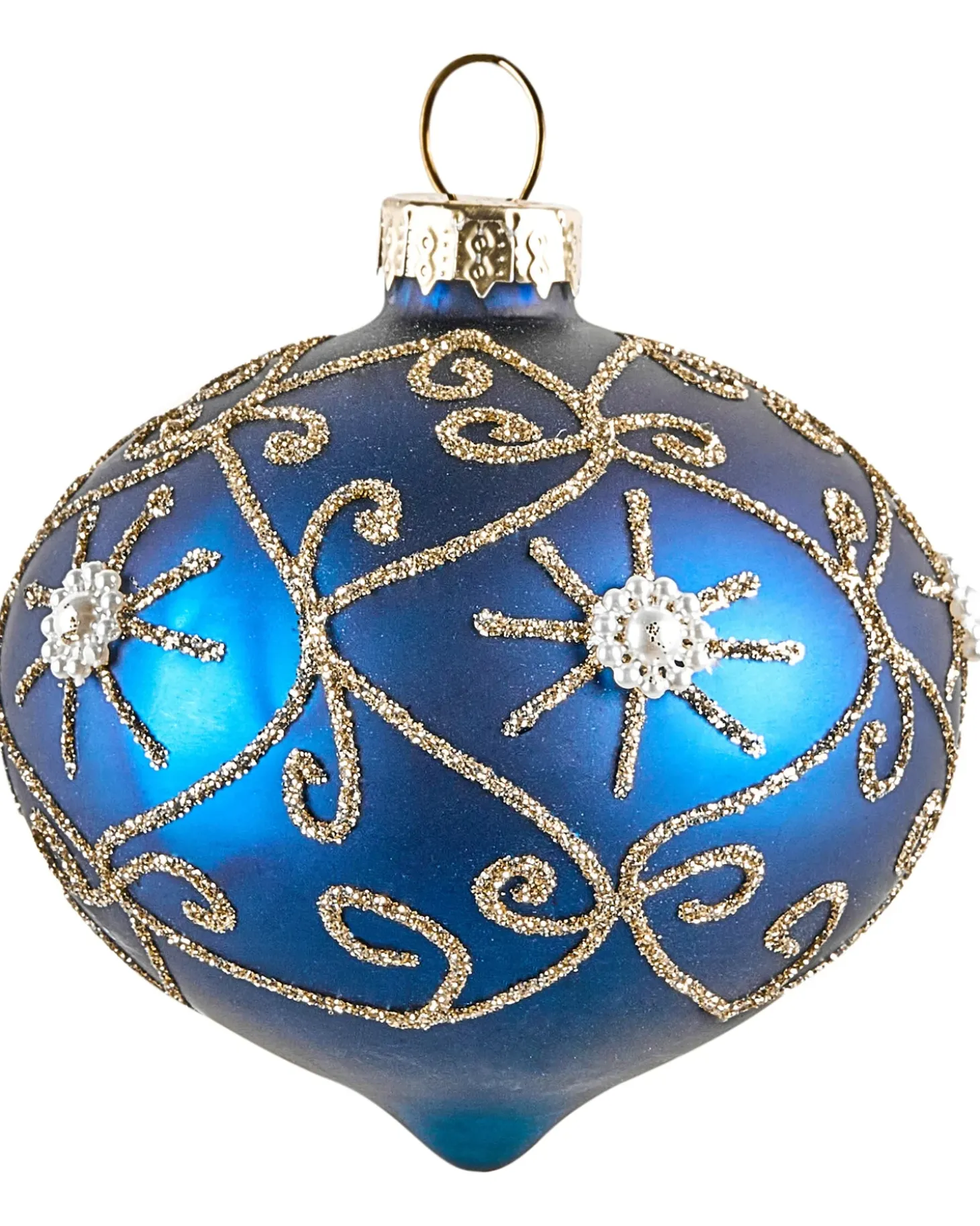 Sæt af 35 julekugler ICEDROP Glas Blå/Guld