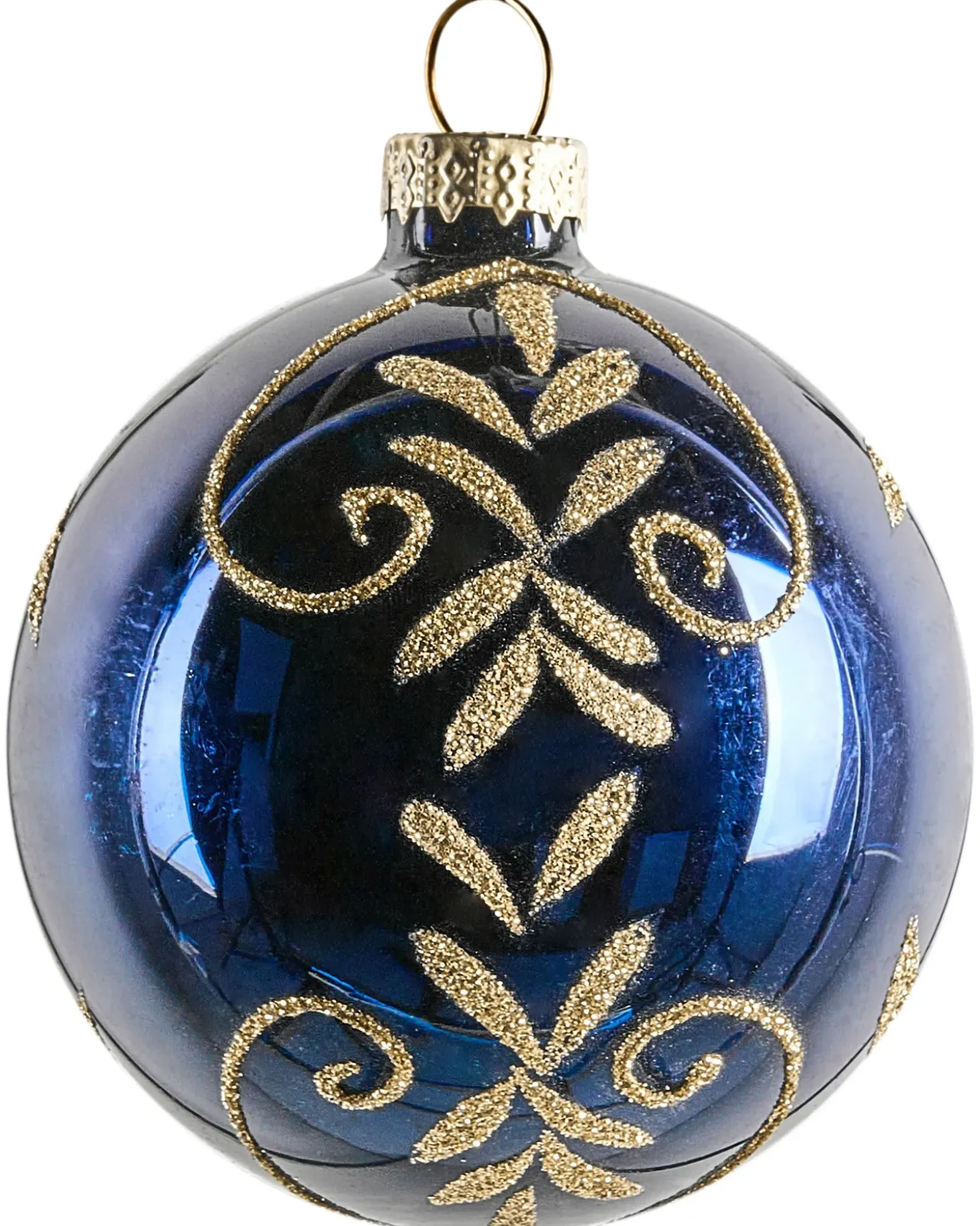 Sæt af 35 julekugler ICEDROP Glas Blå/Guld