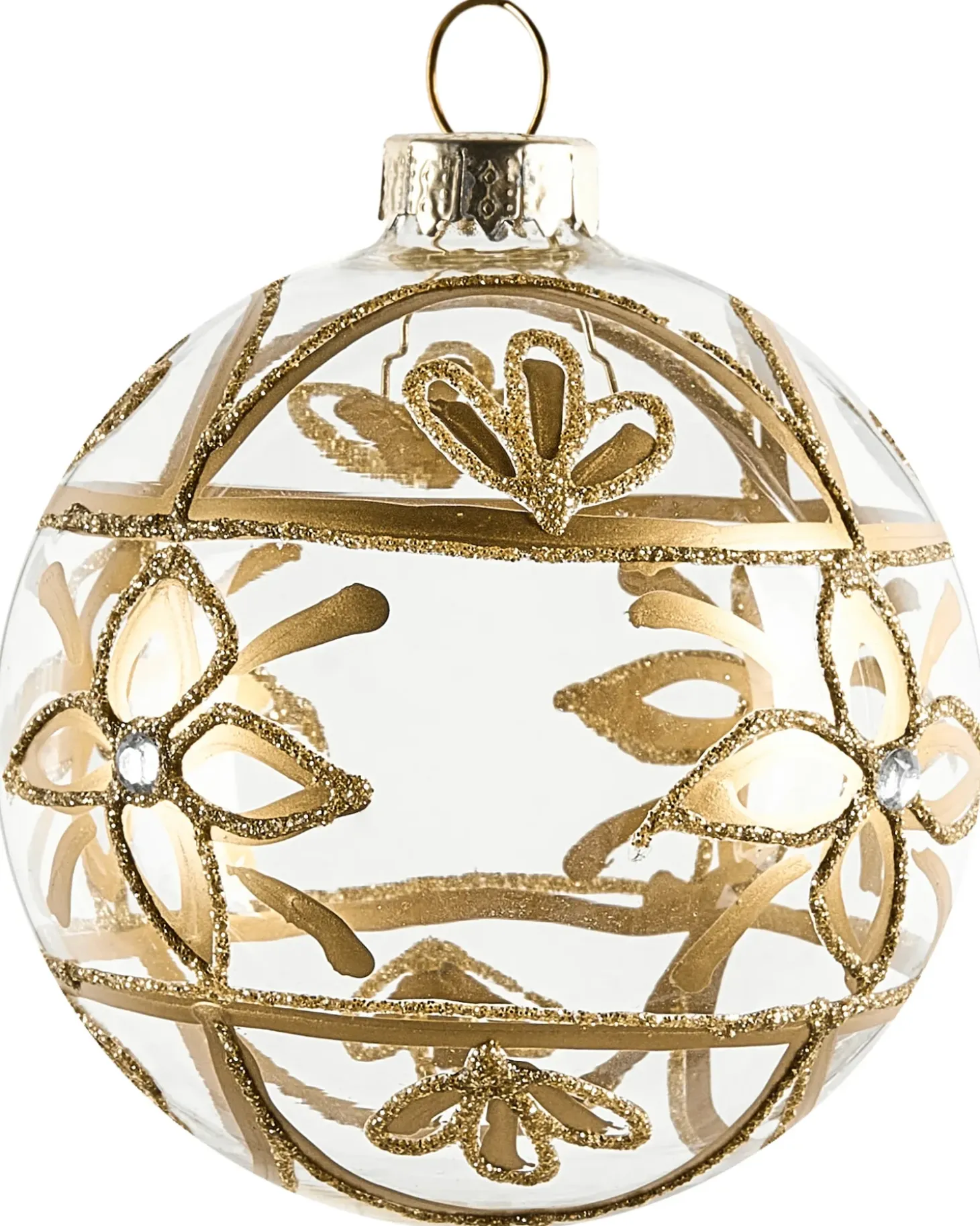 Sæt af 35 julekugler ICEDROP Glas Blå/Guld