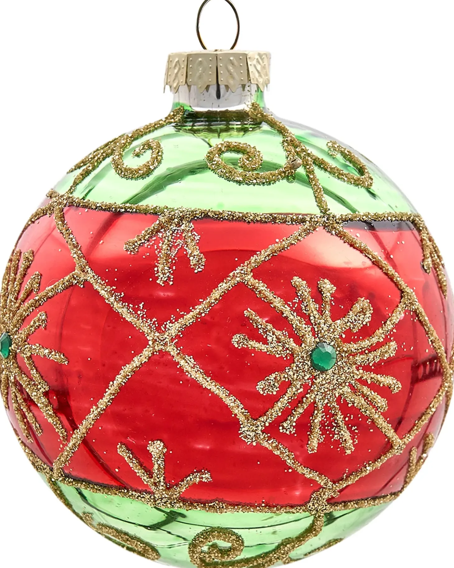 Sæt af 70 julekugler TWINKLE Glas Rood/groen