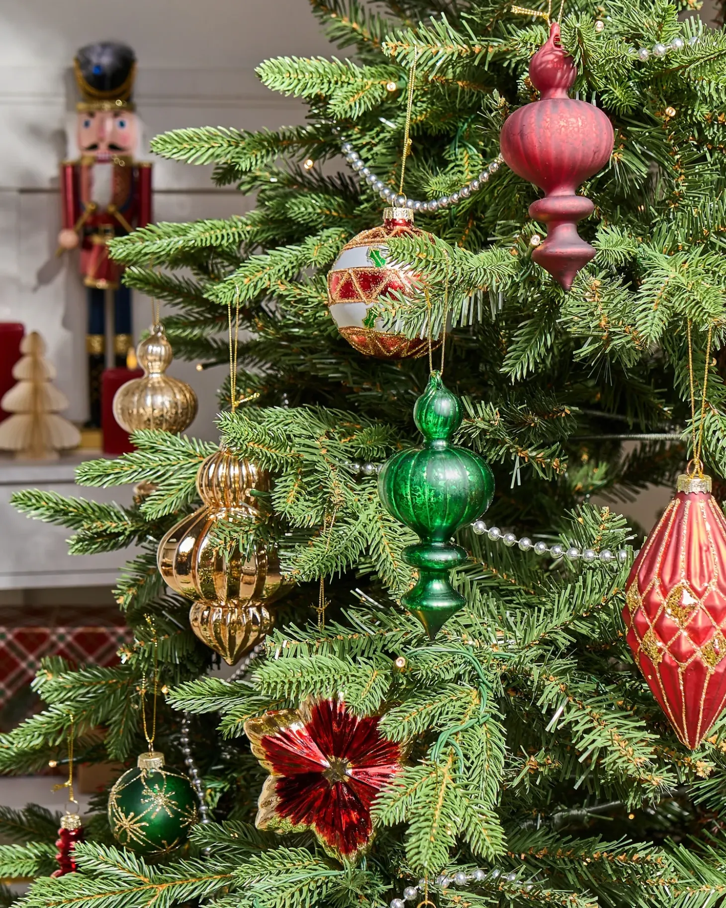 Sæt af 70 julekugler TWINKLE Glas Rood/groen