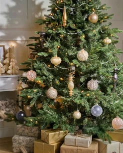 Sæt af 24 julekugler WINTERLIGHT Glas Rosa guld