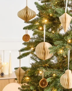 Sæt af 20 julepynt til juletræet JOLSTRA Papir Beige