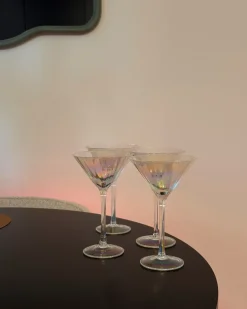 Sæt af 4 martini glas MORGANITE 220 ml Transparent