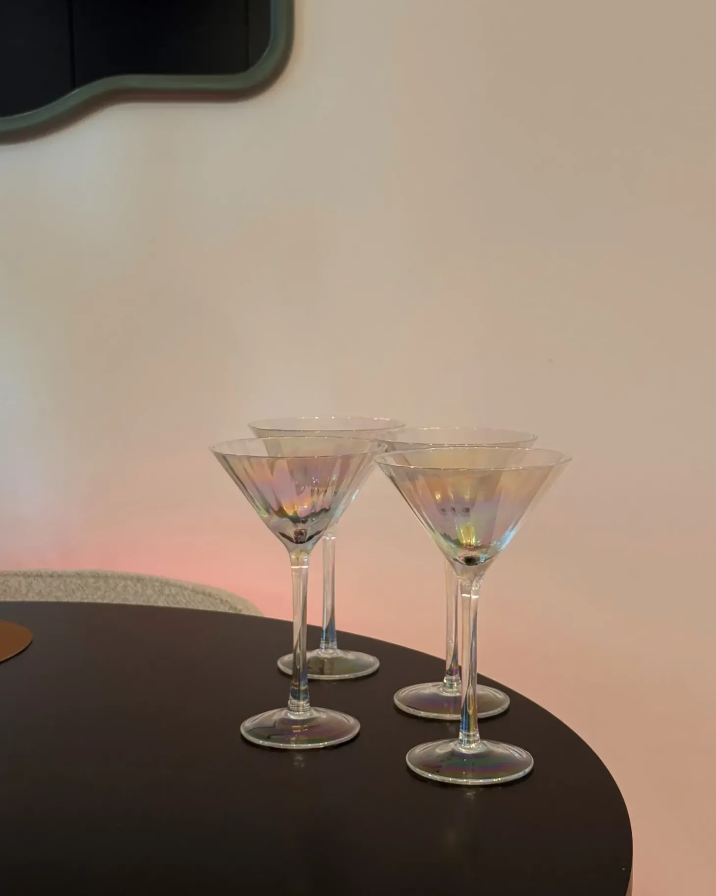Sæt af 4 martini glas MORGANITE 220 ml Transparent