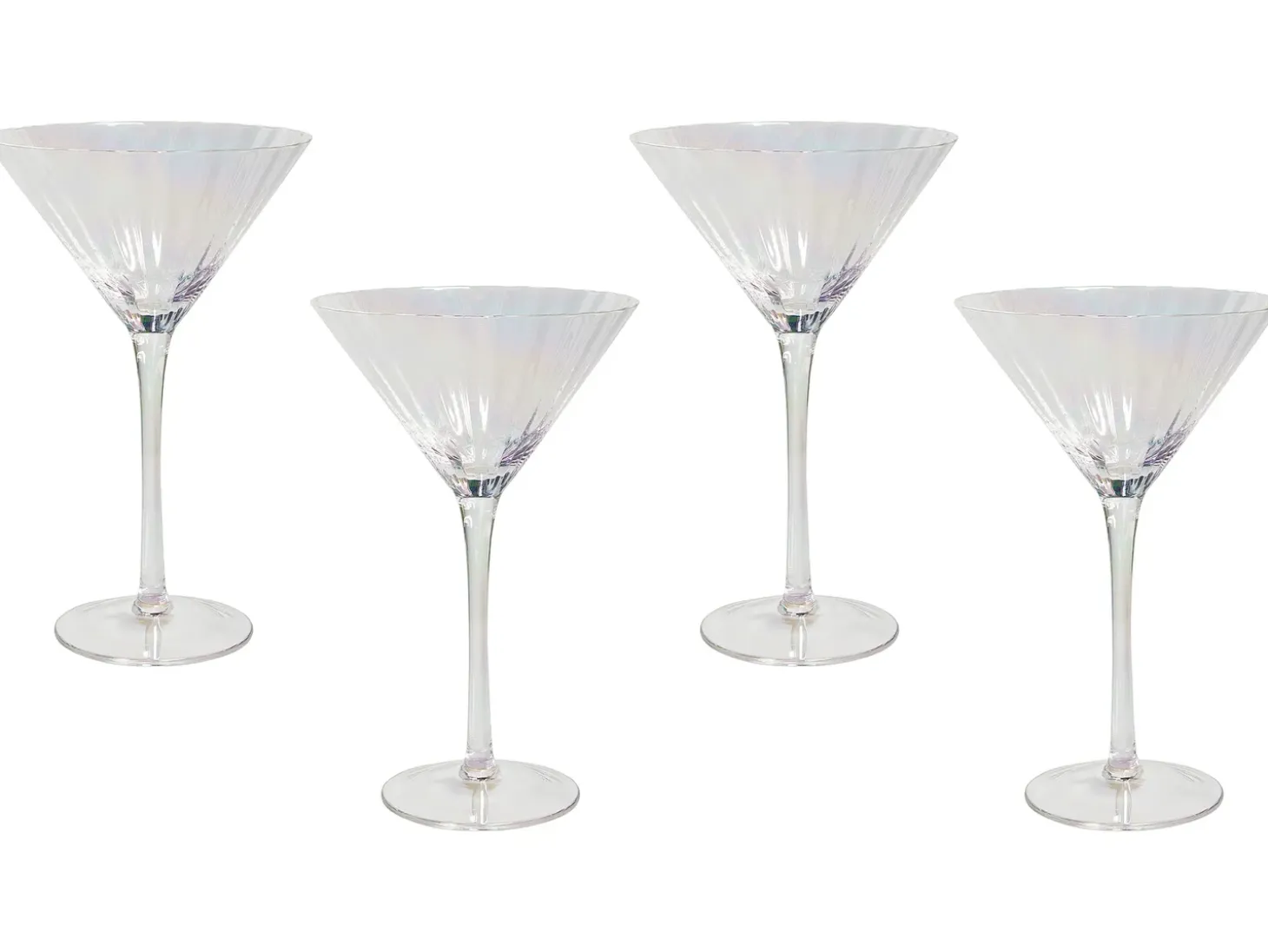Sæt af 4 martini glas MORGANITE 220 ml Transparent