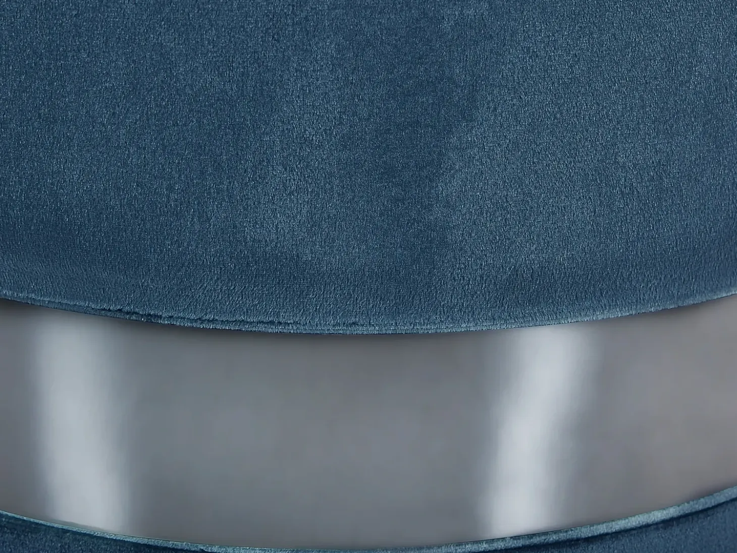 Sæt af 2 opbevaringspuffer DORIS Velour Blå