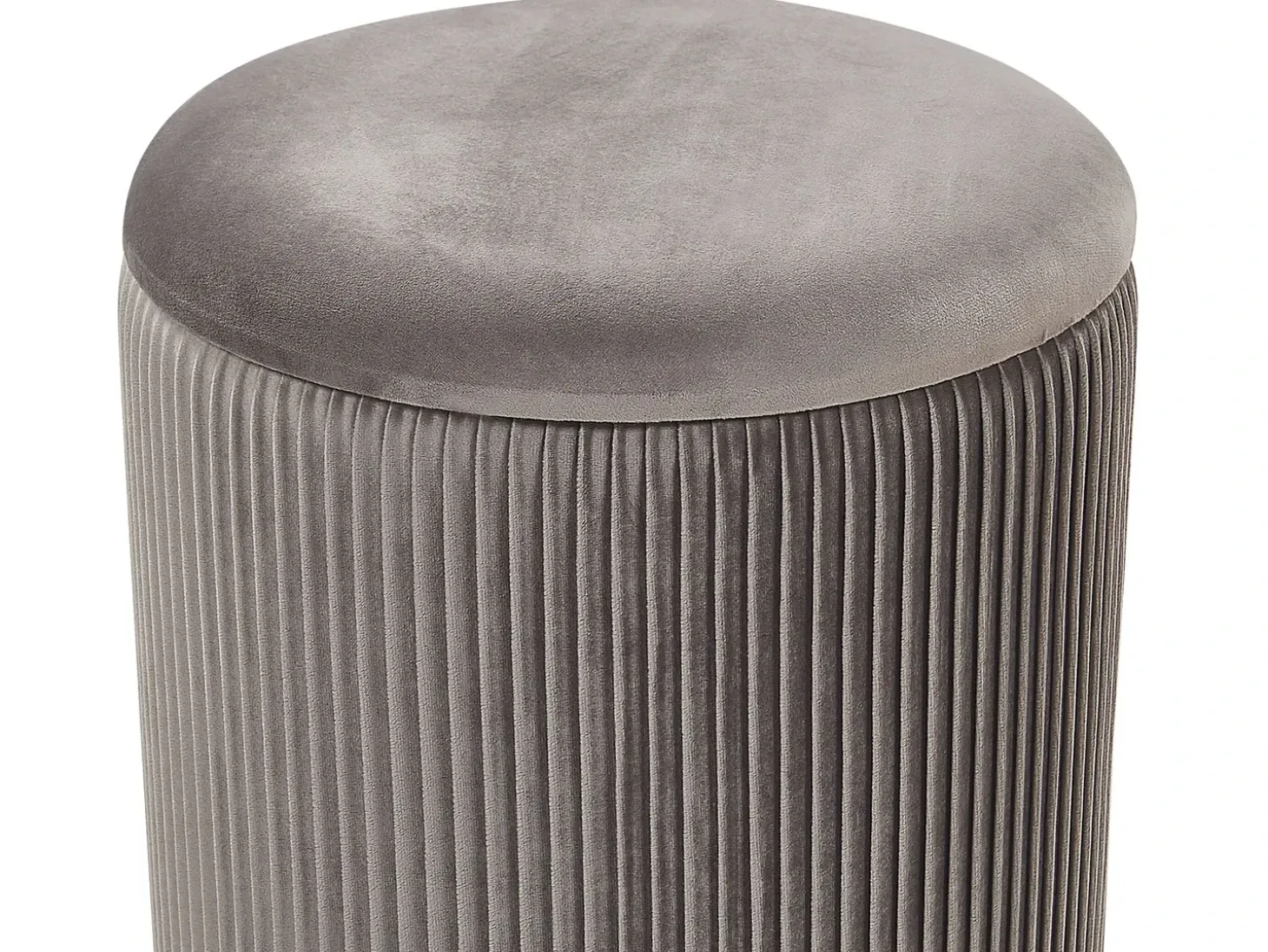 Sæt af 2 opbevaringspuffer MIRAMAR Velour Grå