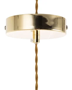 Sæt af 2 pendel lamper ANZA Glas Guld