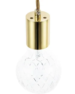 Sæt af 2 pendel lamper ANZA Glas Guld