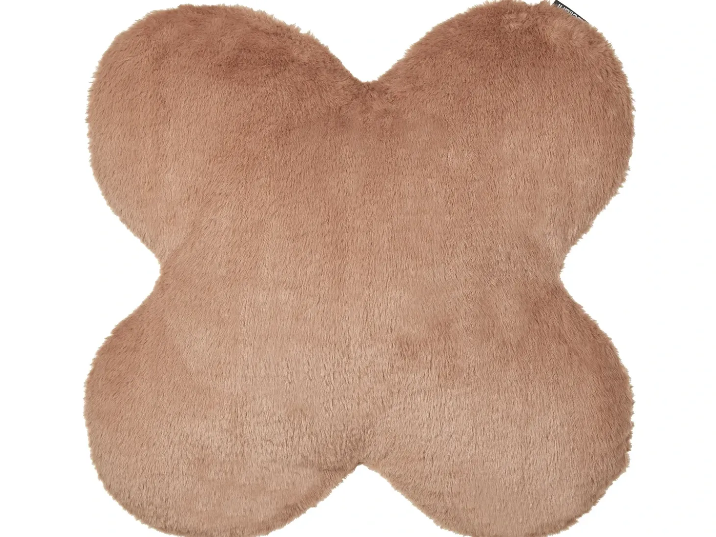 Sæt af 2 pyntepuder ACHILLEA Kunstig pels 54 x 54 cm Beige Ensfarvet