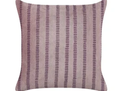 Sæt af 2 pyntepuder AGAPANTHUS Velour 45 x 45 cm Lyserød Stribet mønster