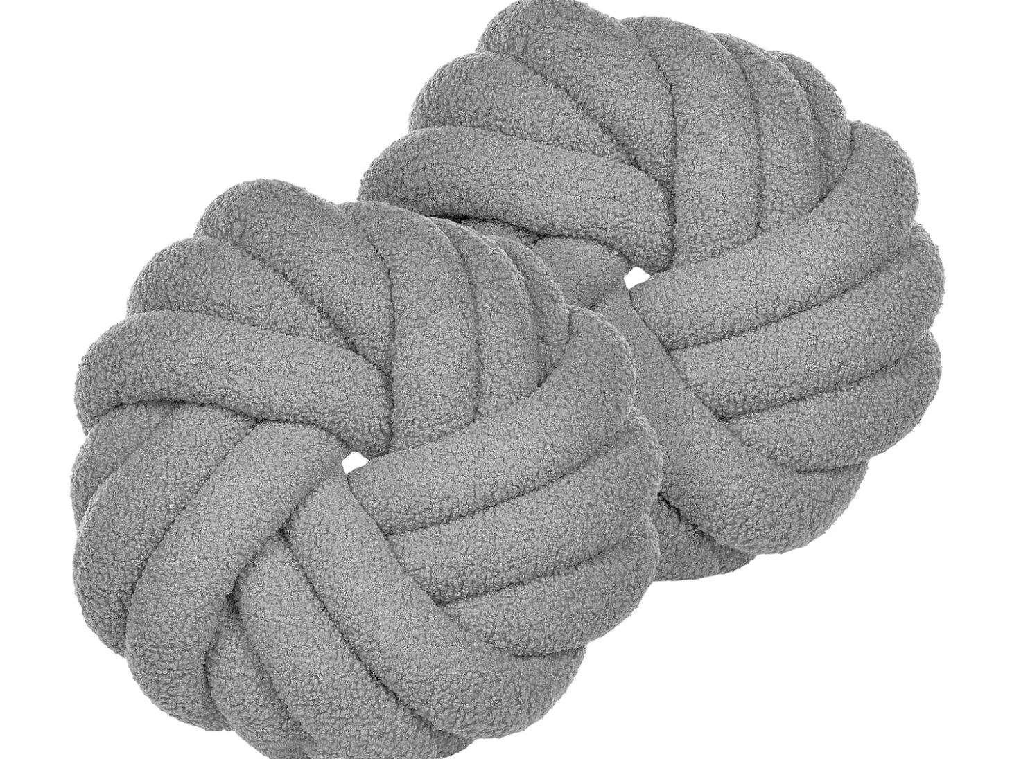 Sæt af 2 pyntepuder AKOLA Boucle 31 x 31 cm Grå Ensfarvet