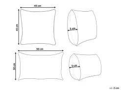 Sæt af 2 pyntepuder ANISOPTERA Bomuld 30 x 50 cm 45 x 45 cm Grøn Ensfarvet