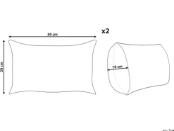 Sæt af 2 pyntepuder ARALES Bomuld 30 x 50 cm Lysegrå Dyremønster