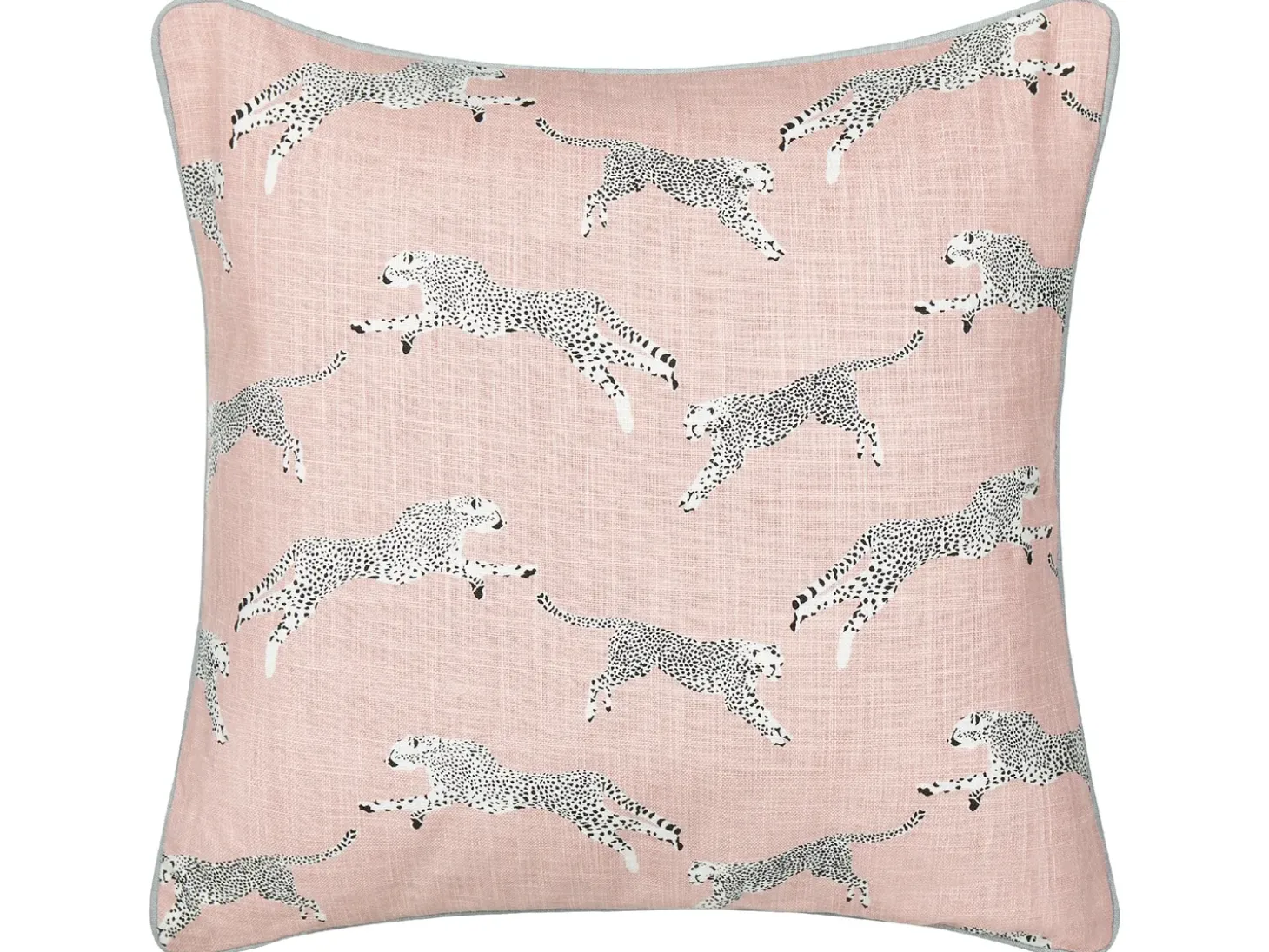 Sæt af 2 pyntepuder ARALES Bomuld 45 x 45 cm Pastellrosa Dyremønster