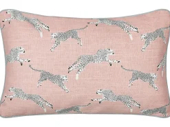 Sæt af 2 pyntepuder ARALES Bomuld 30 x 50 cm Pastellrosa Dyremønster