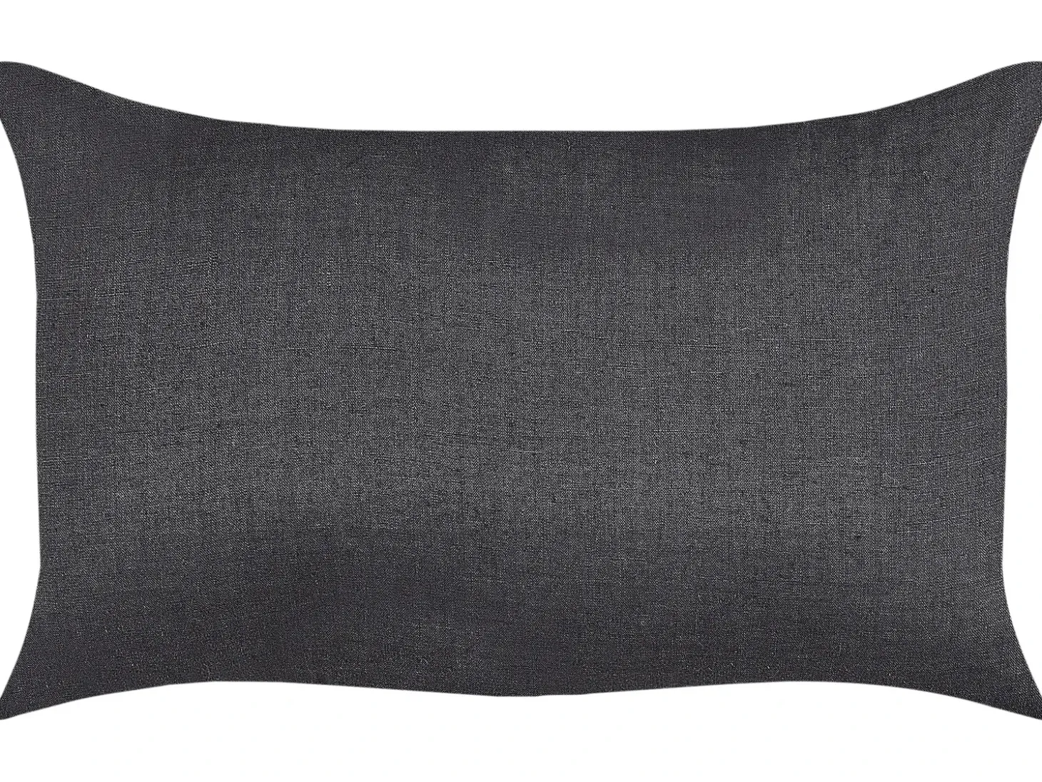 Sæt af 2 pyntepuder BANORI Hør 30 x 50 cm Sort Ensfarvet