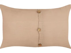 Sæt af 2 pyntepuder BANORI Hør 30 x 50 cm Beige Ensfarvet