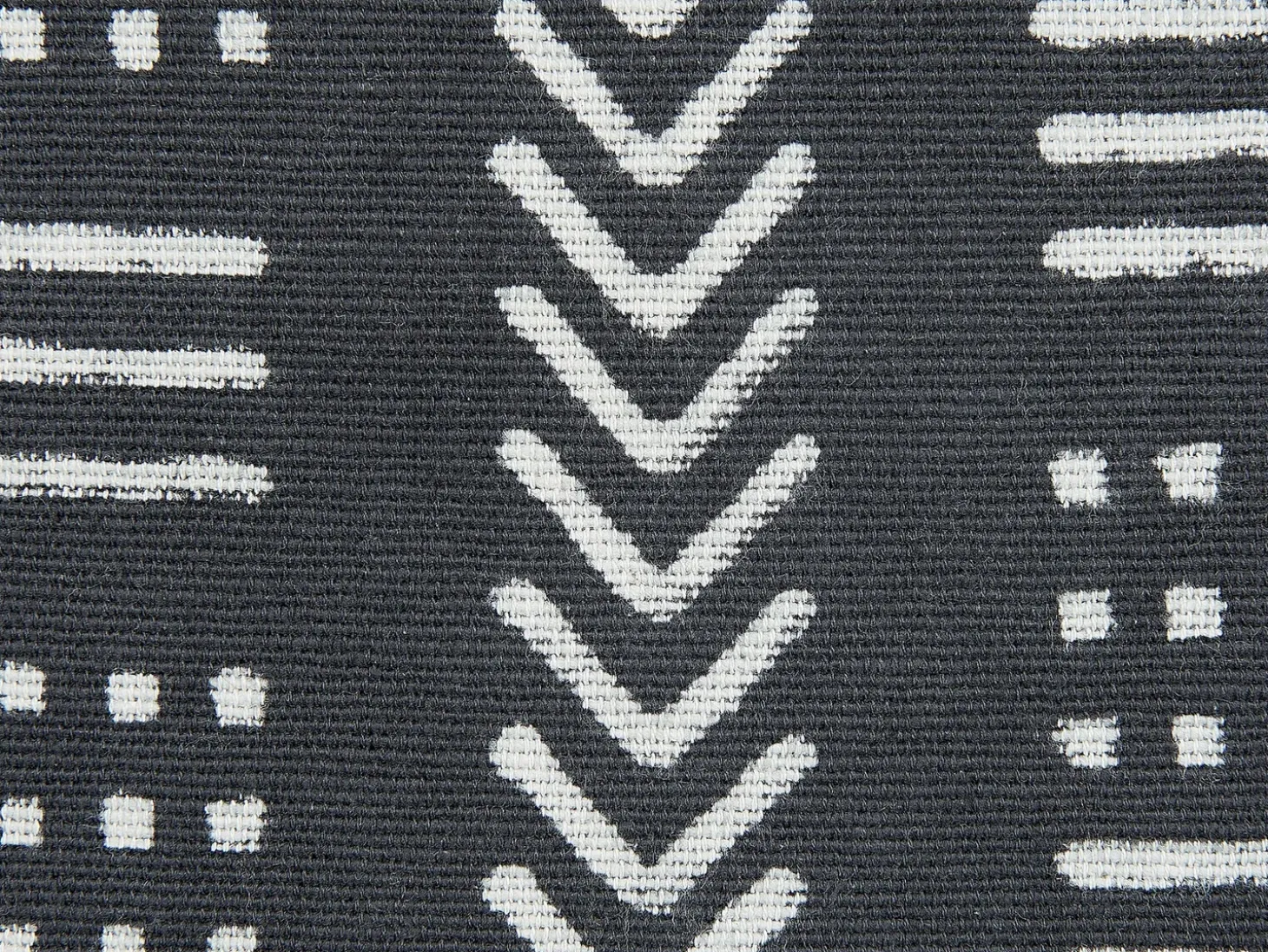 Sæt af 2 pyntepuder BENZOIN Bomuld 45 x 45 cm Sort Geometrisk mønster