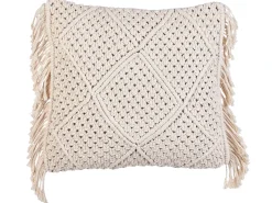 Sæt af 2 pyntepuder BESHAM Bomuld 45 x 45 cm Lys Beige Geometrisk mønster