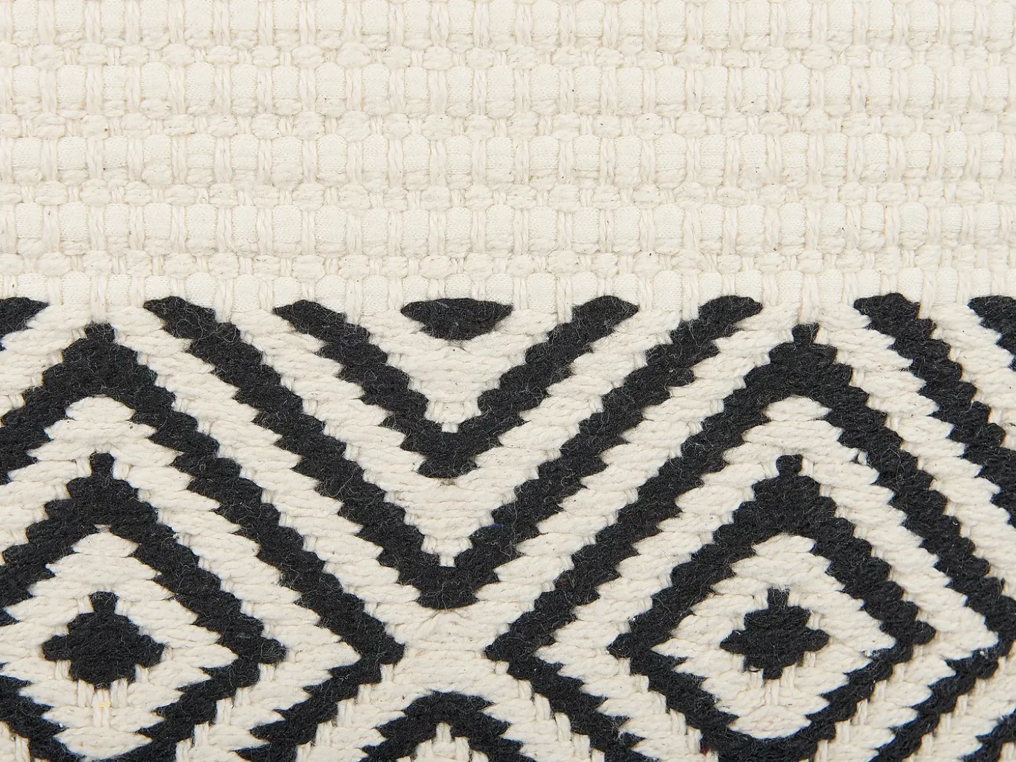 Sæt af 2 pyntepuder CALANTHE Bomuld 45 x 45 cm Beige Geometrisk mønster