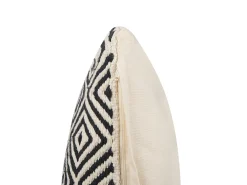 Sæt af 2 pyntepuder CALANTHE Bomuld 45 x 45 cm Beige Geometrisk mønster