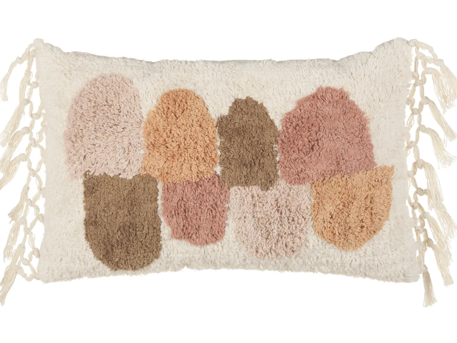 Sæt af 2 pyntepuder CALTHA Bomuld 30 x 50 cm Beige Abstraktmønster