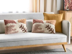 Sæt af 2 pyntepuder CAMASSIA Bomuld 30 x 50 cm Beige Abstraktmønster