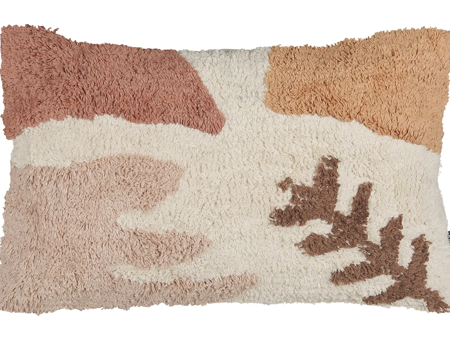 Sæt af 2 pyntepuder CAMASSIA Bomuld 30 x 50 cm Beige Abstraktmønster