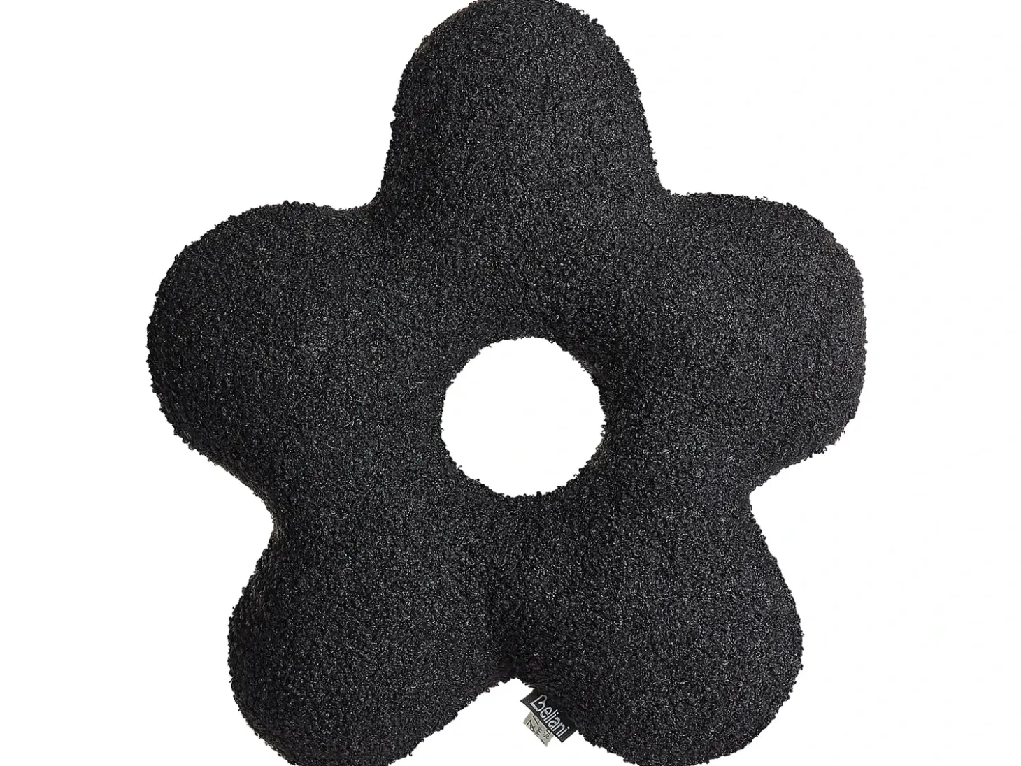 Sæt af 2 pyntepuder CAMPONULA Boucle 40 x 40 cm Sort Ensfarvet
