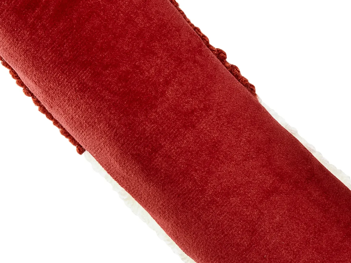 Sæt af 2 pyntepuder CANDY CANE Boucle 22 x 55 cm Rød Julemønster