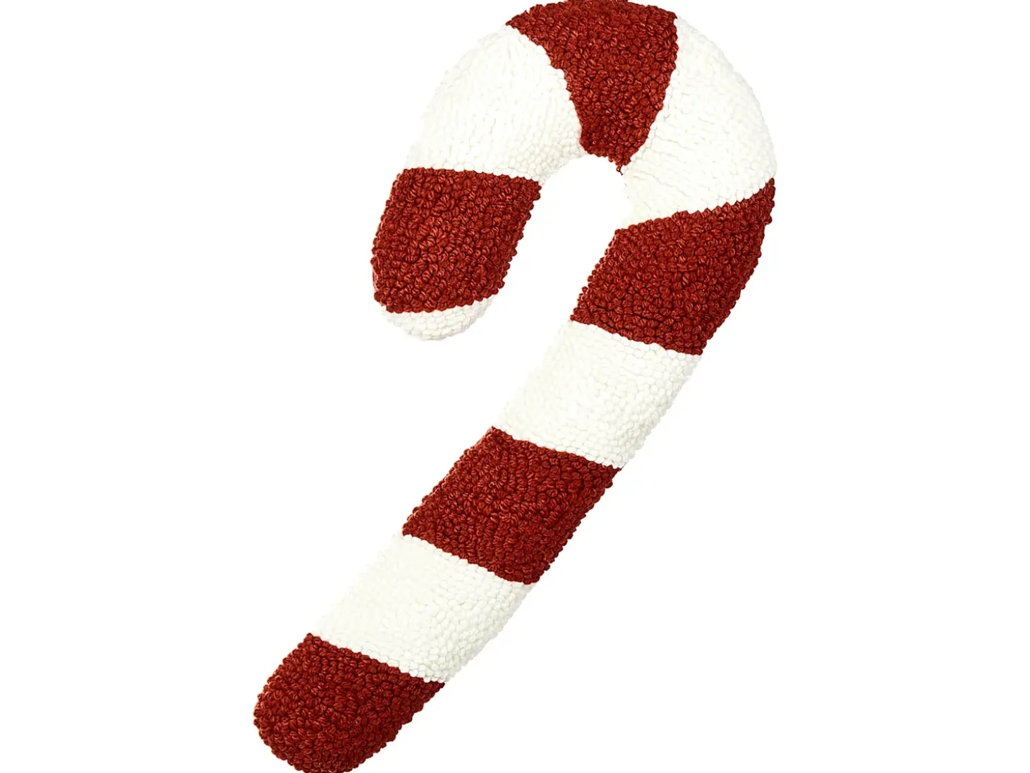 Sæt af 2 pyntepuder CANDY CANE Boucle 22 x 55 cm Rød Julemønster