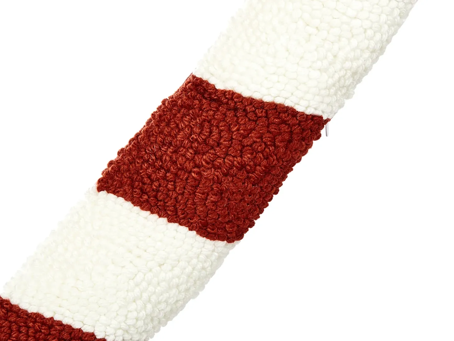 Sæt af 2 pyntepuder CANDY CANE Boucle 22 x 55 cm Rød Julemønster