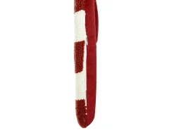 Sæt af 2 pyntepuder CANDY CANE Boucle 22 x 55 cm Rød Julemønster