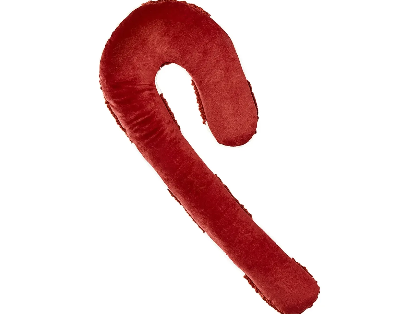 Sæt af 2 pyntepuder CANDY CANE Boucle 22 x 55 cm Rød Julemønster