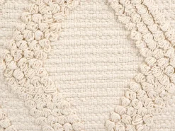Sæt af 2 pyntepuder CATALPA Bomuld 45 x 45 cm Hvid Geometrisk mønster