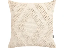 Sæt af 2 pyntepuder CATALPA Bomuld 45 x 45 cm Hvid Geometrisk mønster