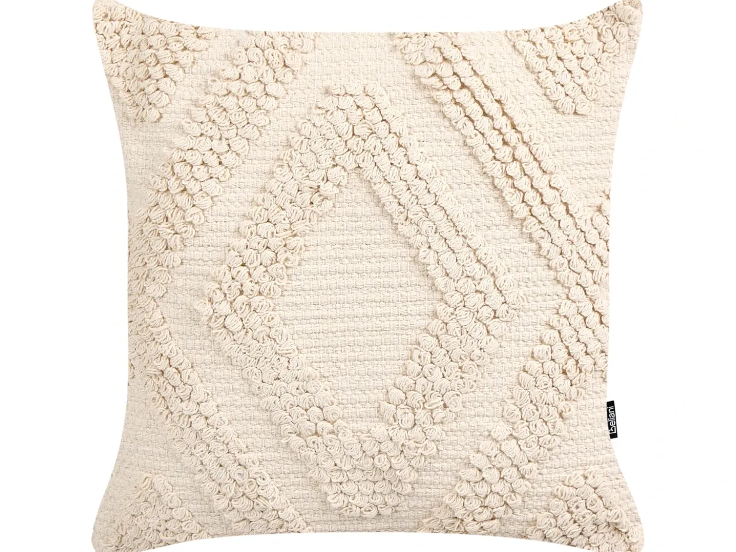 Sæt af 2 pyntepuder CATALPA Bomuld 45 x 45 cm Hvid Geometrisk mønster