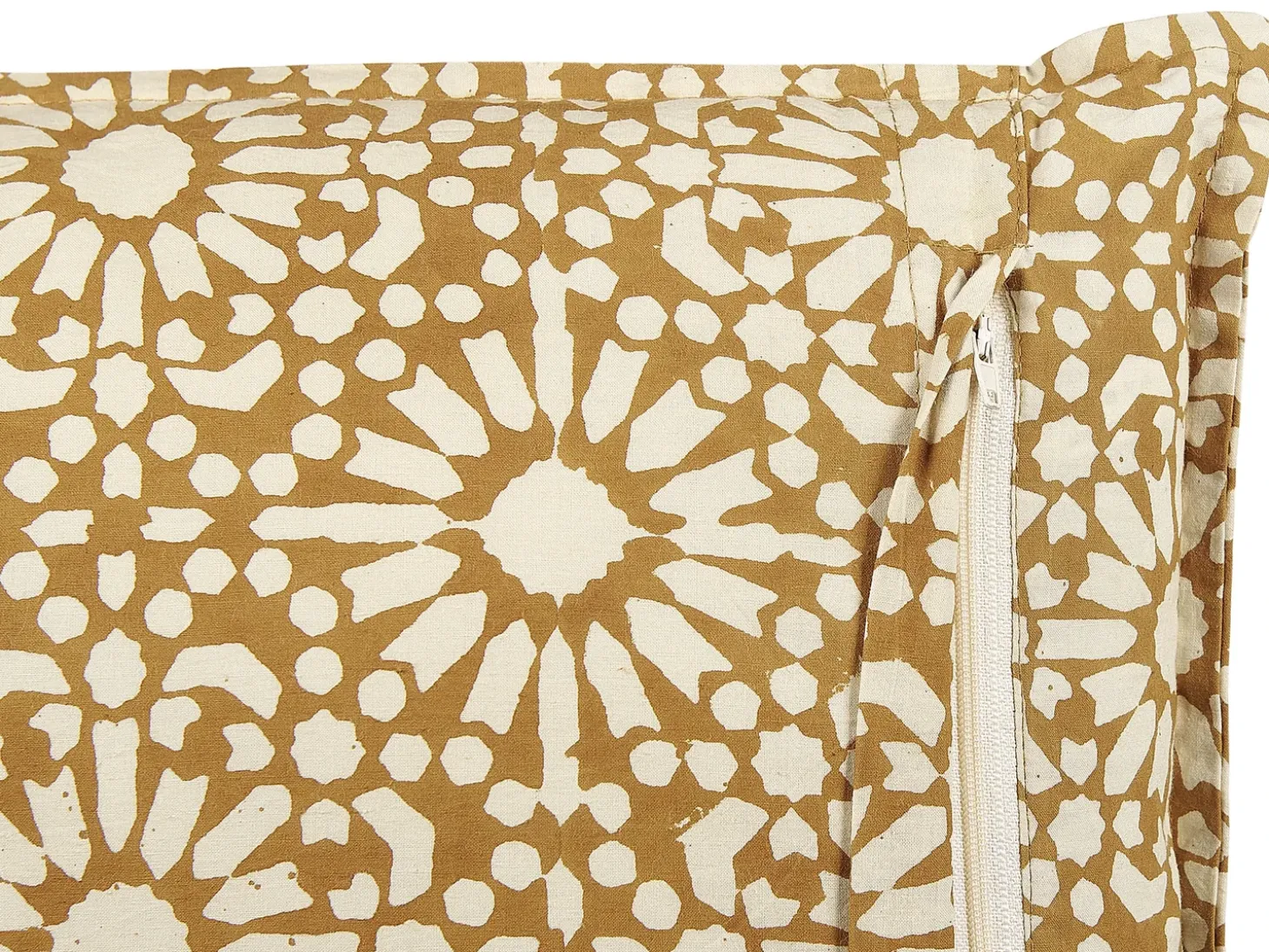 Sæt af 2 pyntepuder CEIBA Bomuld 45 x 45 cm Beige Geometrisk mønster