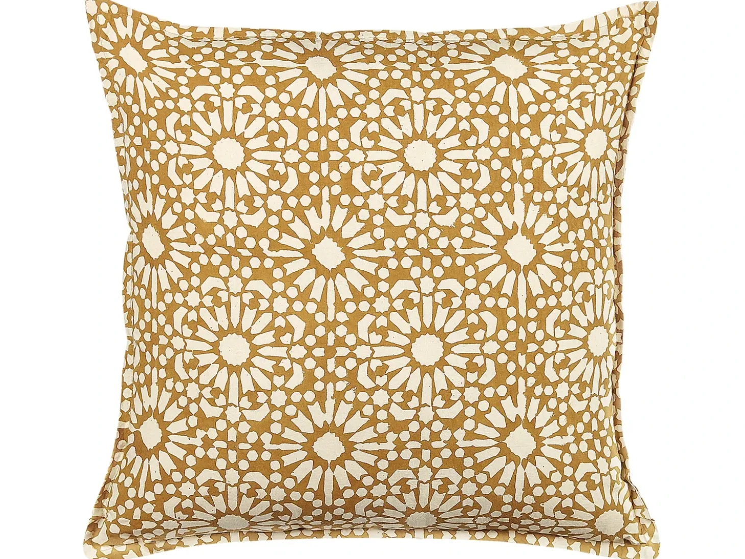 Sæt af 2 pyntepuder CEIBA Bomuld 45 x 45 cm Beige Geometrisk mønster
