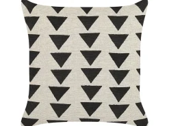 Sæt af 2 pyntepuder CERCIS Bomuld 45 x 45 cm Beige Geometrisk mønster
