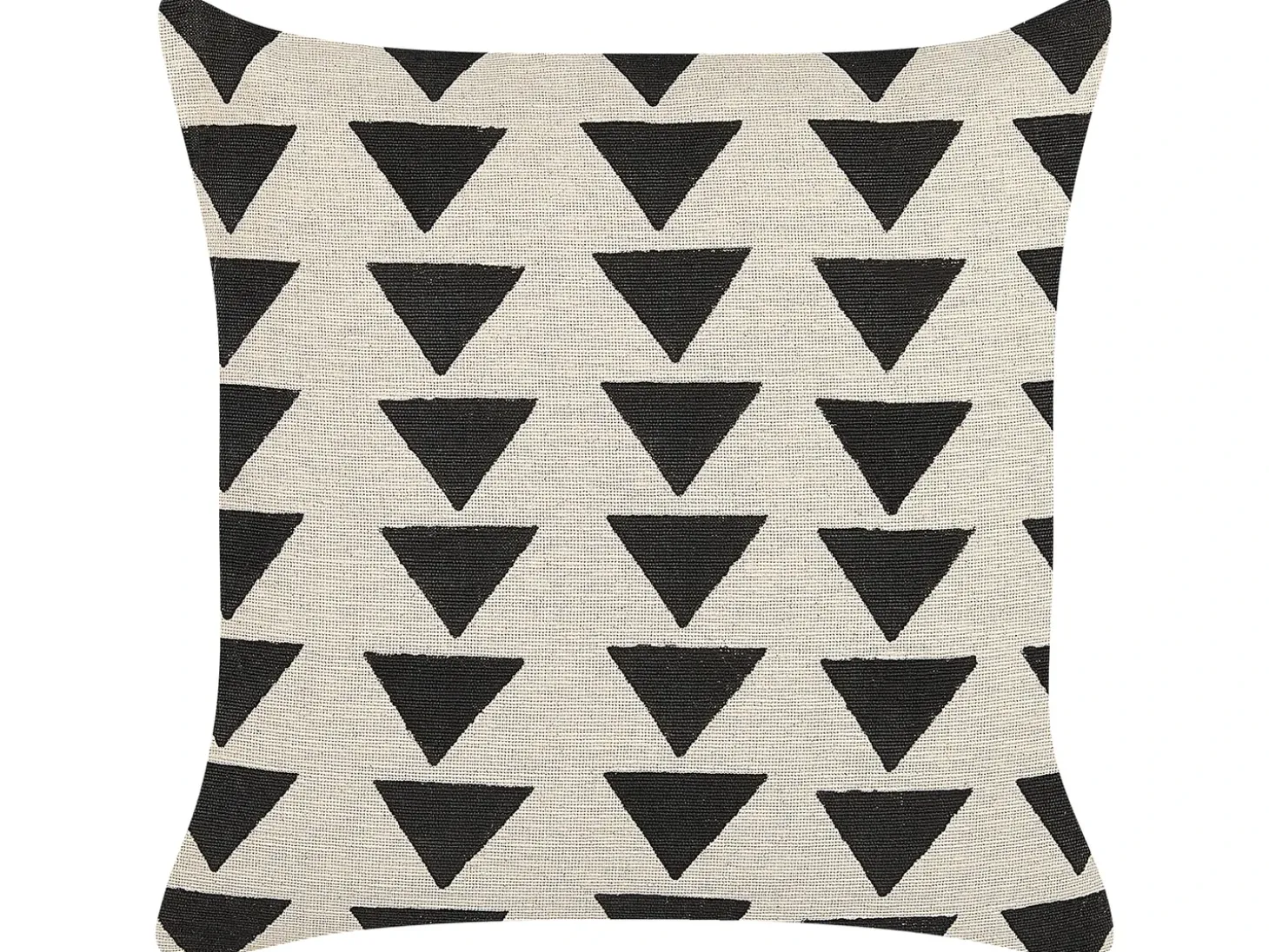 Sæt af 2 pyntepuder CERCIS Bomuld 45 x 45 cm Beige Geometrisk mønster